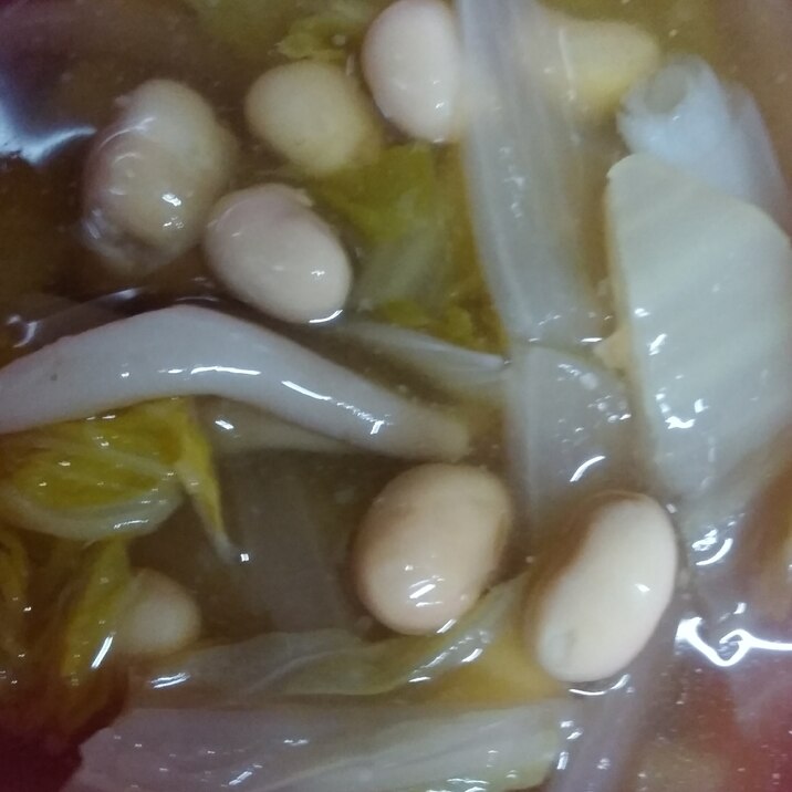 野菜お豆入りコンソメスープ